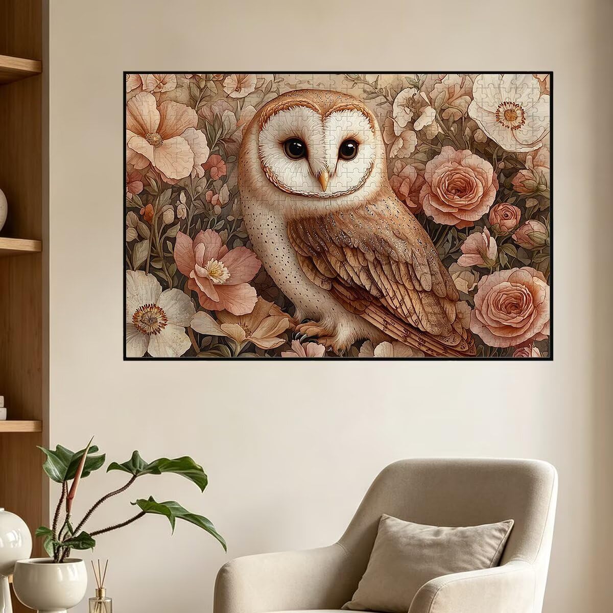 Puzzle 1500 sztuk, Puzzle kwiat, drewniane puzzle 87x57cm -1506