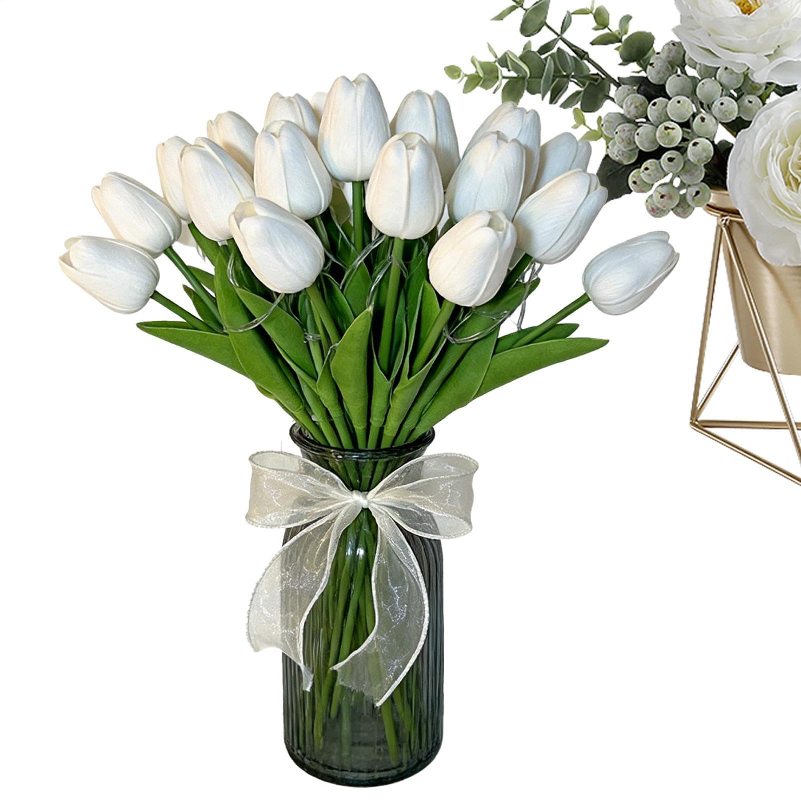 Fleurs artificielles lumineuses LED bouquet de 15 pièces pour table de chevet