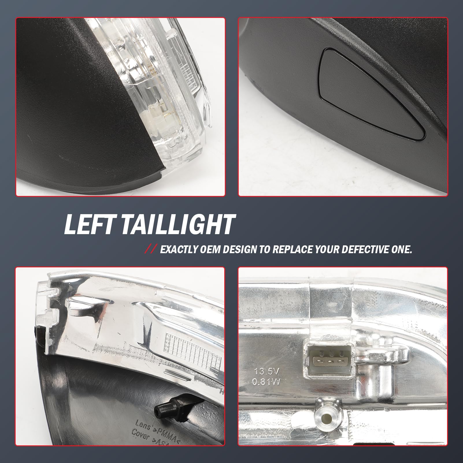 Indicatori di direzione specchietto retrovisore per Golf 6 MK6 /GTI / R20, Freccia luci spiegelblinker Laterale per Tou-ran 2011-2015 5K0949101(Sinistra - Lato Conducente)