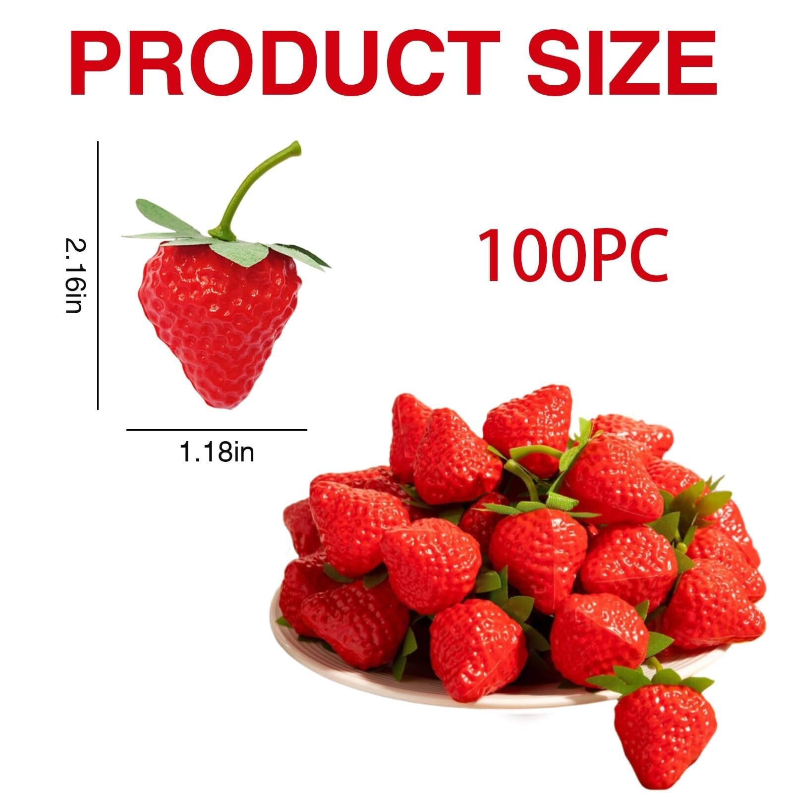 Cucina Frutta Realistica Fragola Rossa Artificiale In Plastica, Decorazione Di Simulazione, Frutta Decorativo