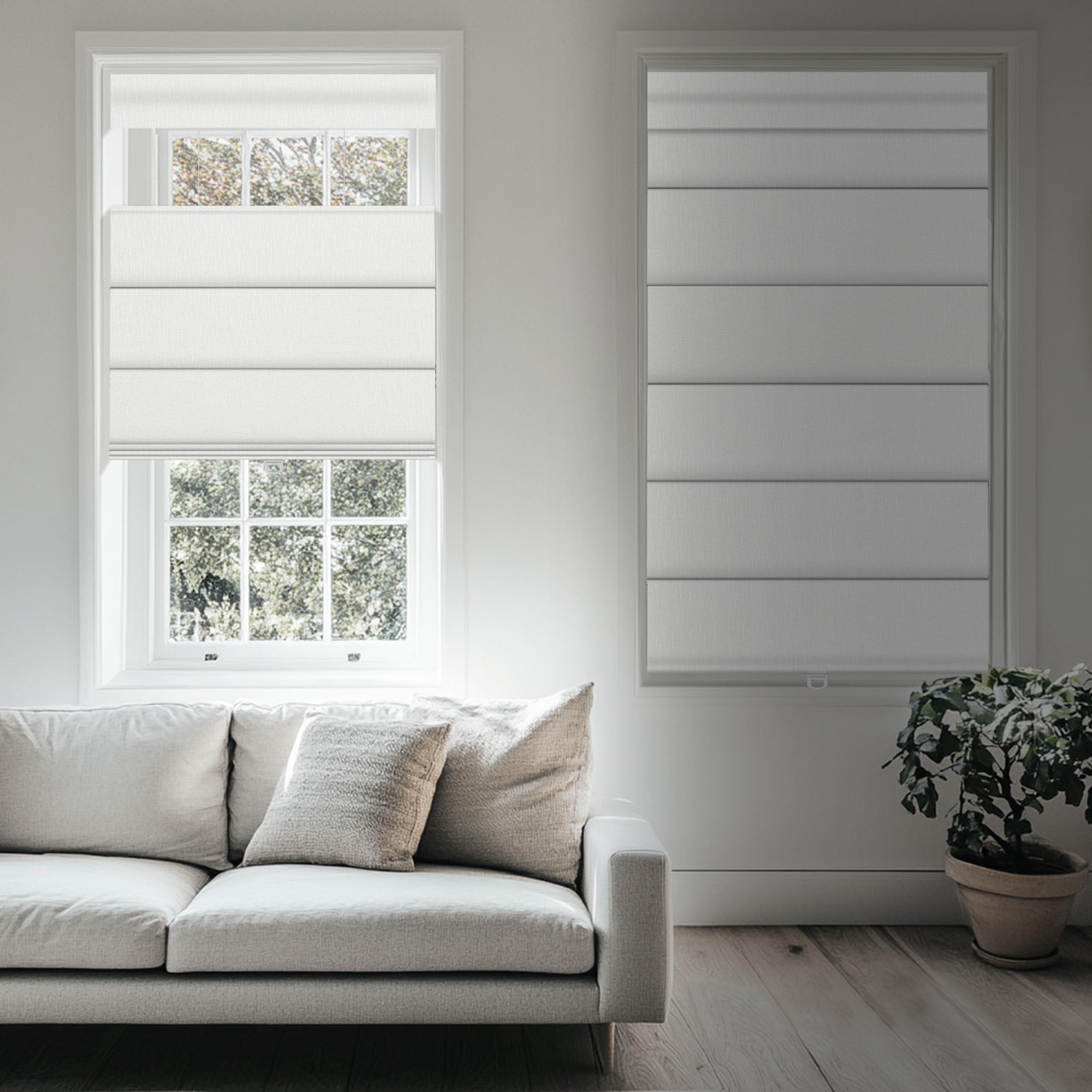 PQRSHADE NO Drill NO Tools Roman Shades Top Down Bottom Up for Interior Windows, Custom Room Darkening Blackout Roman Window Shade, Cordless Thermal Insulated Window Shades(71