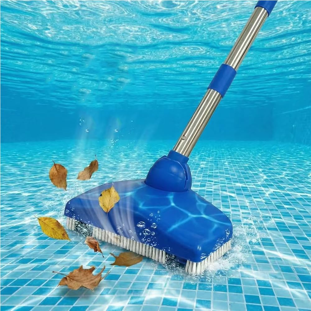 Nettoyeur de Sol de Piscine avec Tuyau Rétractable 350 cm, Aspirateur Piscine Gonflable, Aspirateur de Sol avec Tige Télescopique de 230 cm
