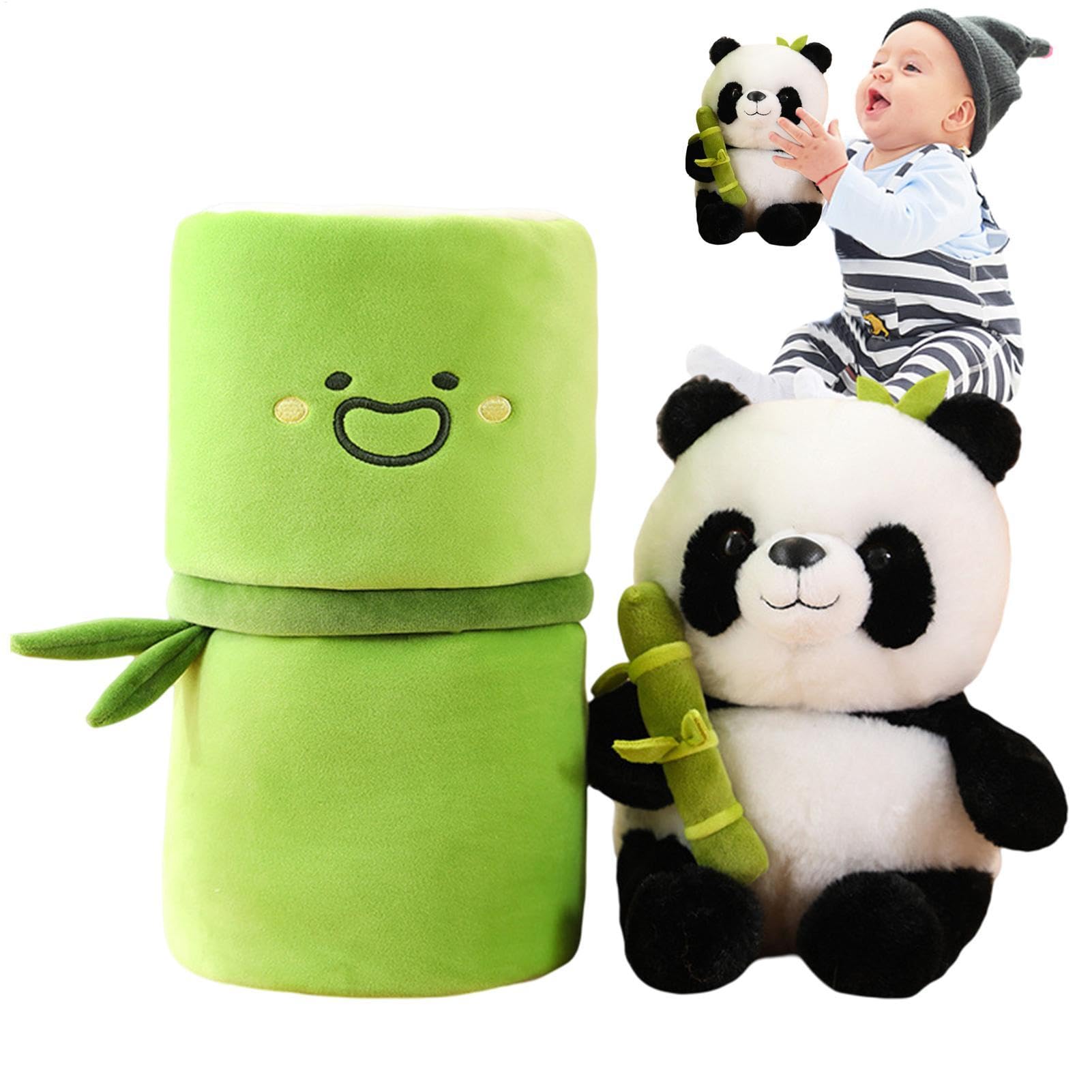 Panda Bambus Stofftier Kuscheltier Spielzeug Edles Stofftier Kuschelkissen