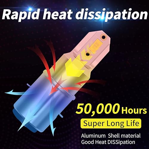 Miniatura 3 de ZEBANERT H6 BA20D - Bombilla LED para faros delanteros de motocicleta, haz altobajo, chips CSP 7035 mejorados, 360 grados, superbrillante, 4000