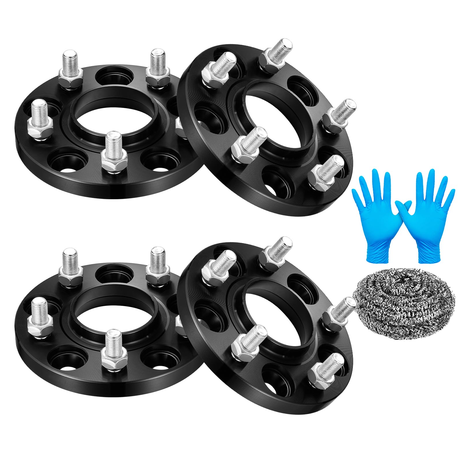 BDFHYK 5x114.3mm Wheel Spacers 15 mm Hubcentric Wheel Spacer Compatible with Nissan 300ZX 350Z 370Z Altima Infiniti G35 G37 FX35 S14, Forged 5 Lug Wheel Adapters M12x1.25 & 66.1 mm Hub Bore, Set of 4