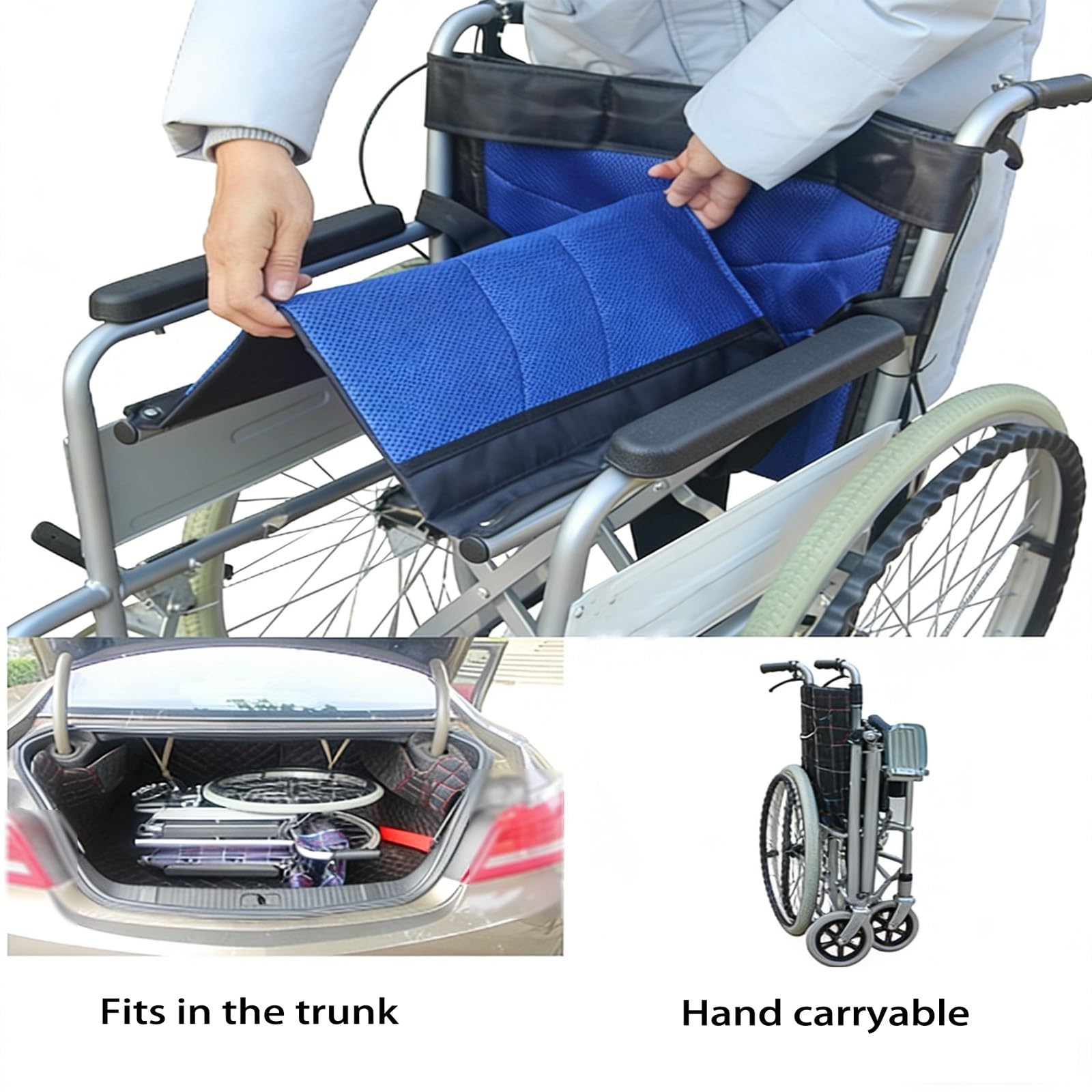 Silla de ruedas ligera para personas mayores – Solo 14 kg, Ruedas grandes 24in, Frenos dobles, Asiento ergonómico, Capacidad 100 kg, Plegable en 5 segundos, Ideal para viajes y casa