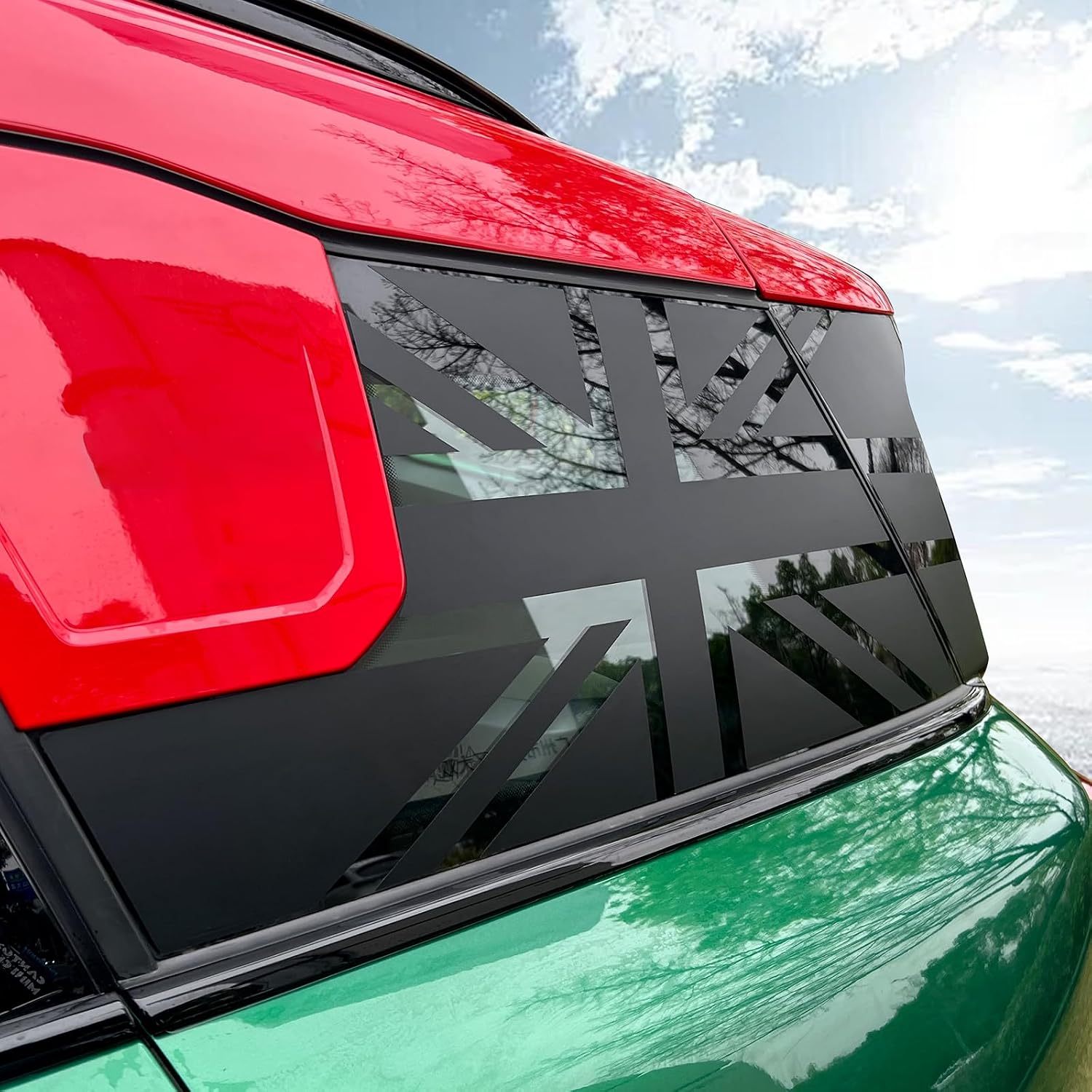 KUNGKIC for Mini Cooper U25 Countryman 2025 2024 2023 Rear Side Window Decals Flag Vinyl Sticker with DIY Installation Accessories