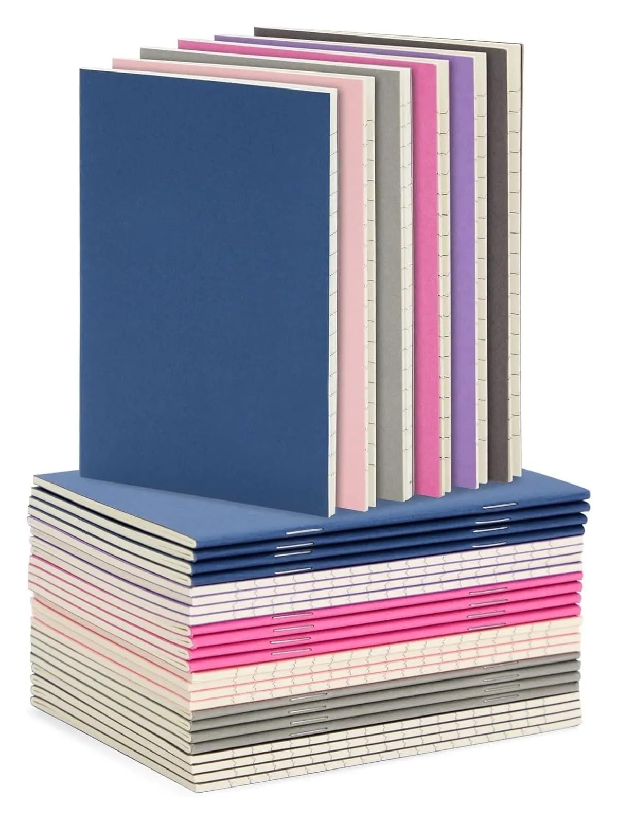 Confezione da 24 mini quaderni, quaderni tascabili con pagine a righe for il journaling, la scrittura, materiale scolastico in 6 colori