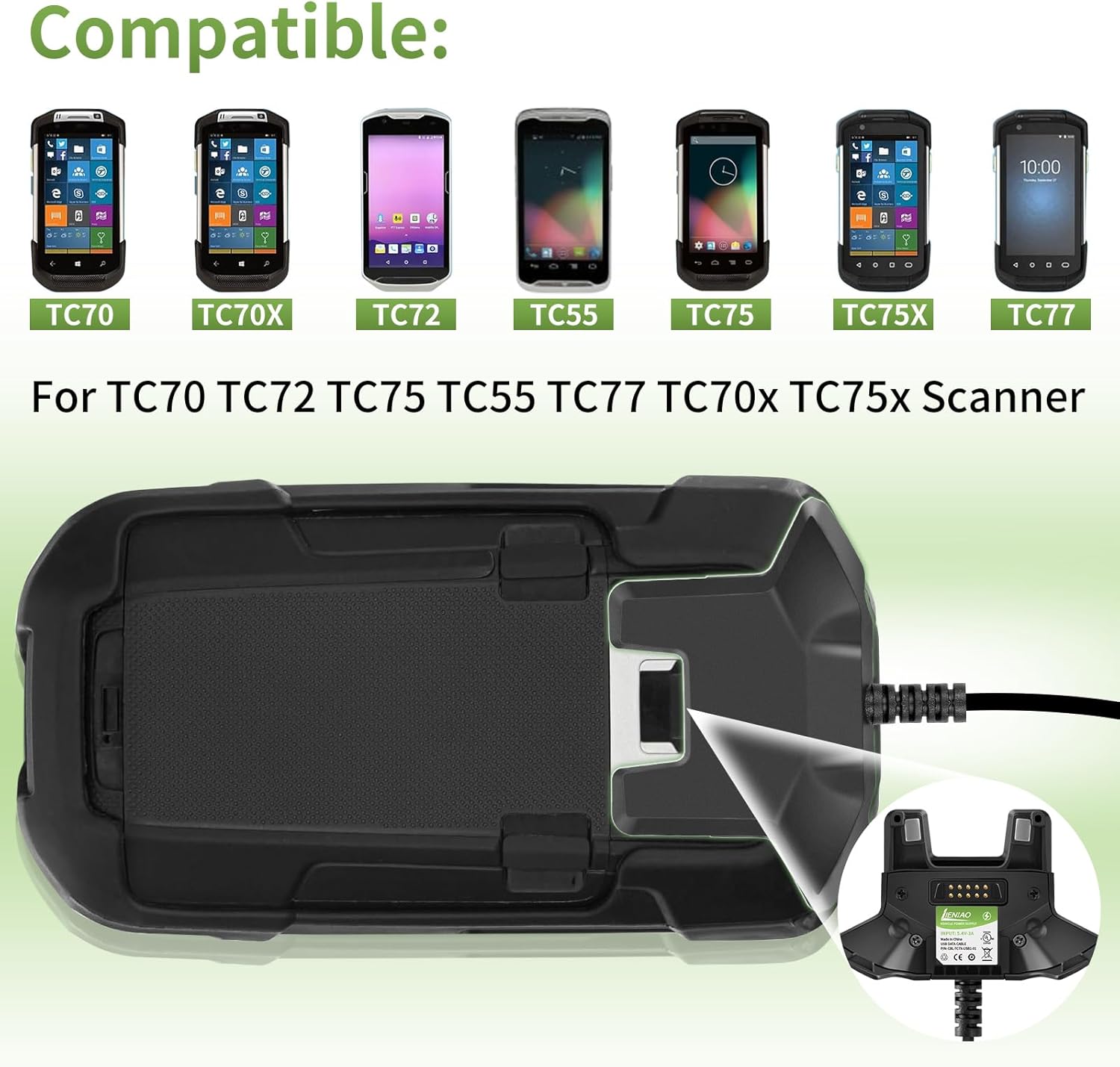 for Zebra TC77 Charging Cable Scanner TC77 USB Charger TC70 TC72 TC75 TC55 TC75EK TC700K TC77HL TC720L TC70x TC75x TC77 TC77 Charger Cable TC77 USB Charging Cable - Image 2