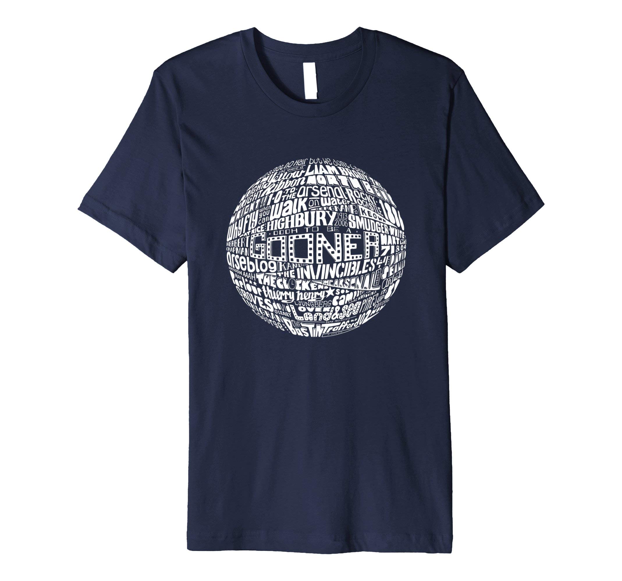 North London Football - White Typography Print t-shirt