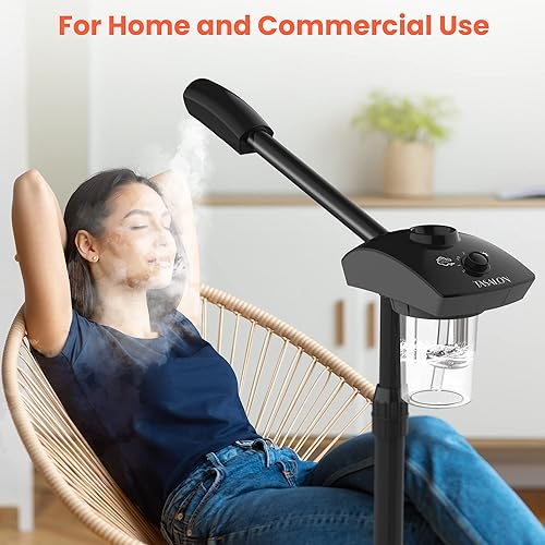 Miniatura 6 de TASALON Vaporizador facial iónico, vaporizador facial profesional para cara, vaporizador esteticista para spa facial y belleza de salón, vaporizador