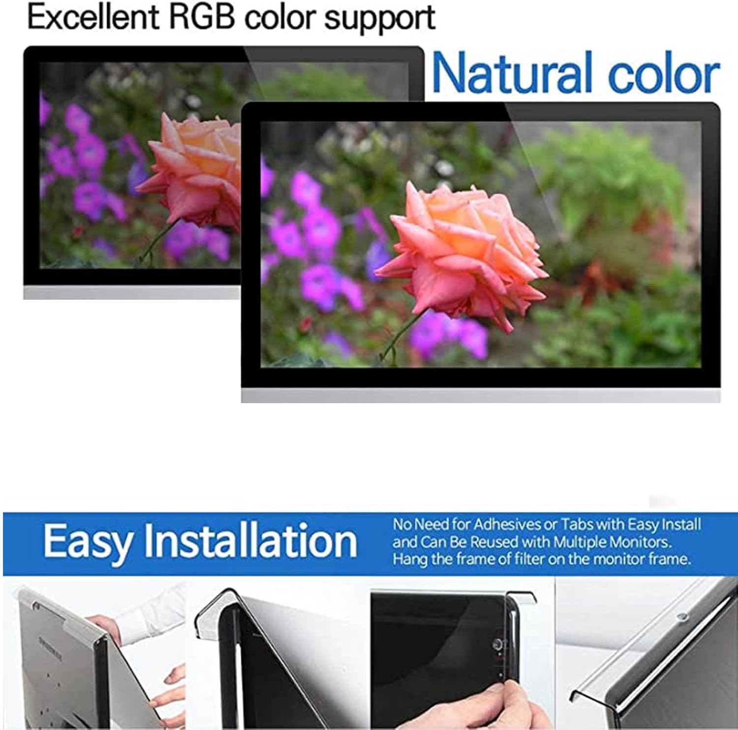 filtri dello schermo del monitor del computer, Filtro for schermo privacy del computer che blocca la luce blu da 13,3-32 pollici for monitor desktop(24 inches (547 * 320MM))