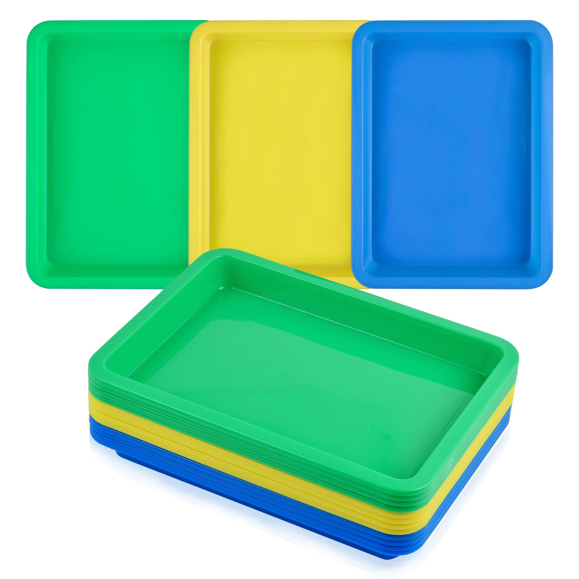 Paquete De 10 Bandejas De Plástico Para Actividades Artísticas, Coloridas Bandejas Organizadoras