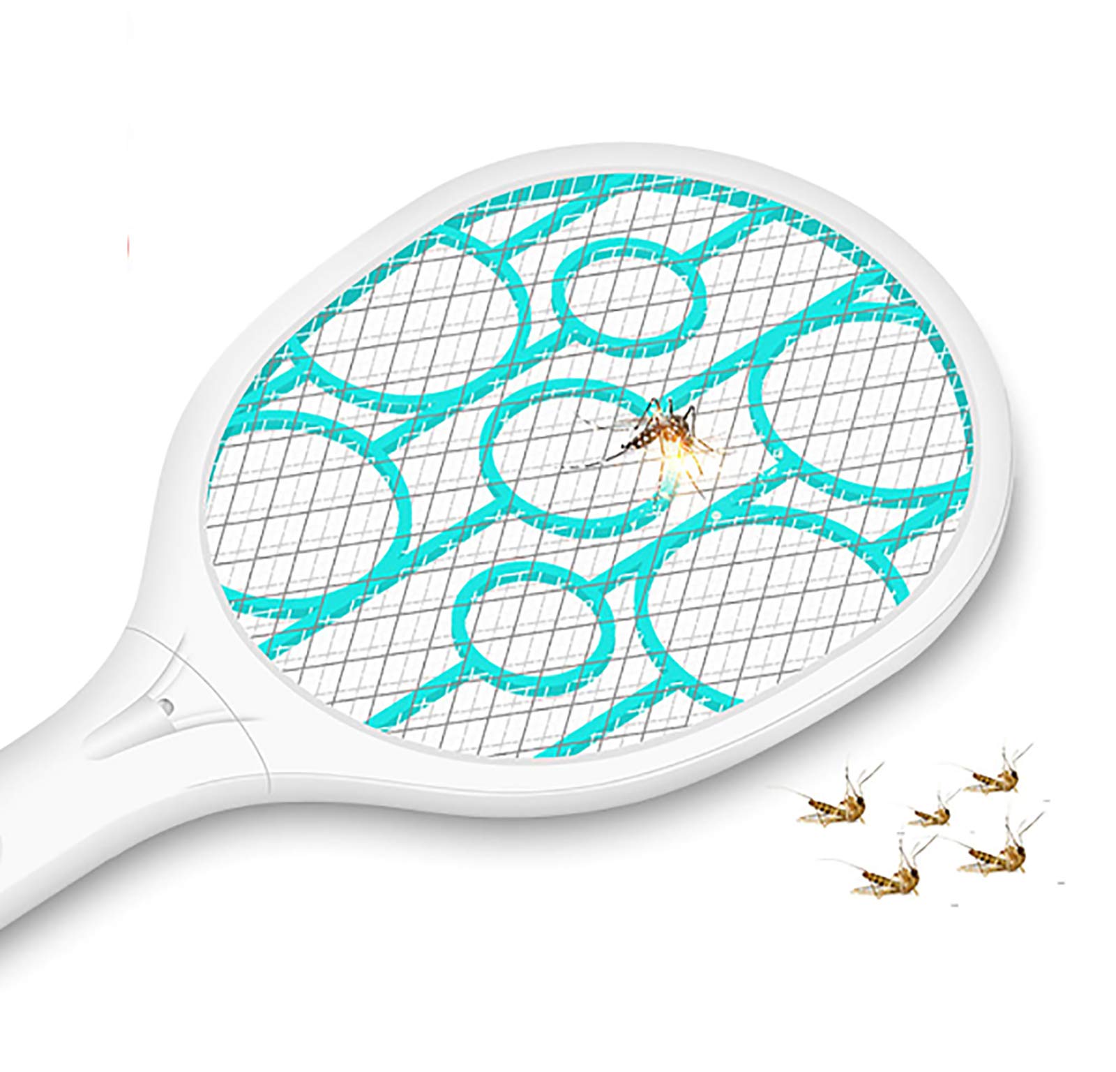 MOOLUNS Bug Zapper,Rechargeable,Electric Fly Swatter Mosquito Zapper with 3600V Grid,3 layer Safety Mesh,for Indoor Travel Campings and Outdoor
