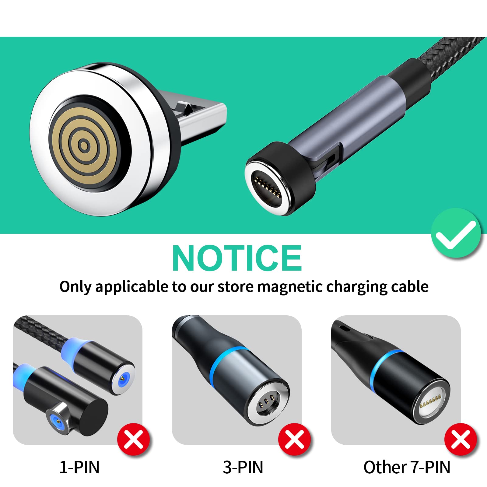 HanCenDa Lot De 4 Embouts De Connecteur Magnétique Pour I-Procucts