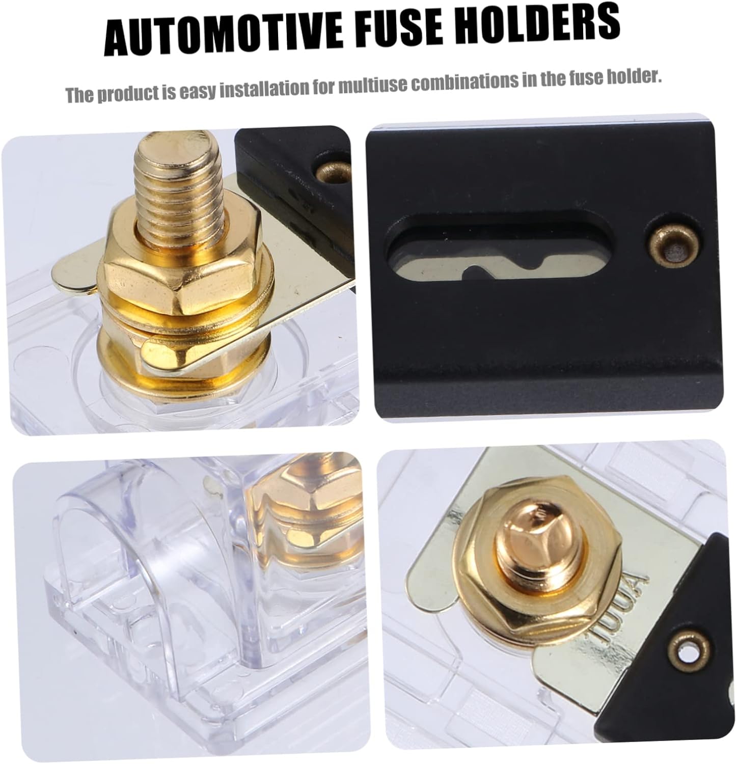 STOBAZA Automotive Fuse Holders Bolt Fuse Holder with Modular Design Plated Construction for Cars Trucks Boats Rvs and More