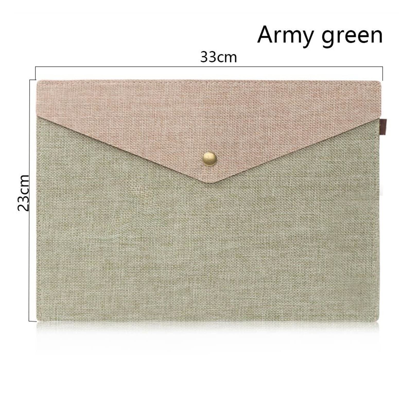 Torba na dokumenty do przechowywania Clipboard A4/A5 torba na dokumenty płócienne teczka z filcu teczka segregator prosty przenośny organizer studenci materiały pa 2 szt. trenery podkładka (kolor: zieleń wojskowa L )
