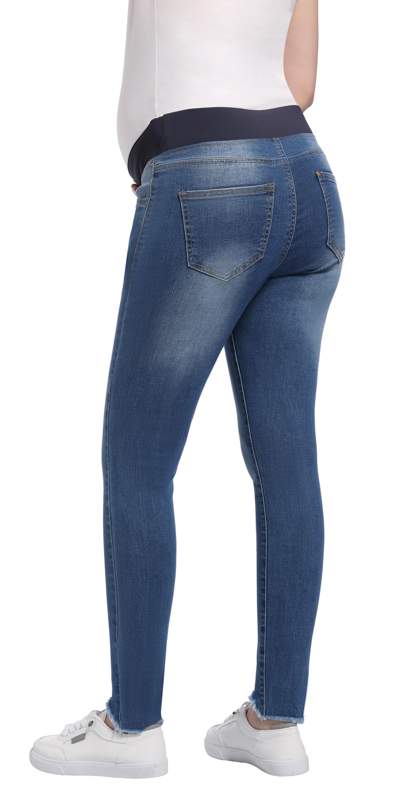 Jean Grossesse Femme Skinny Taille Basse Élastique Pantalon Grossesse