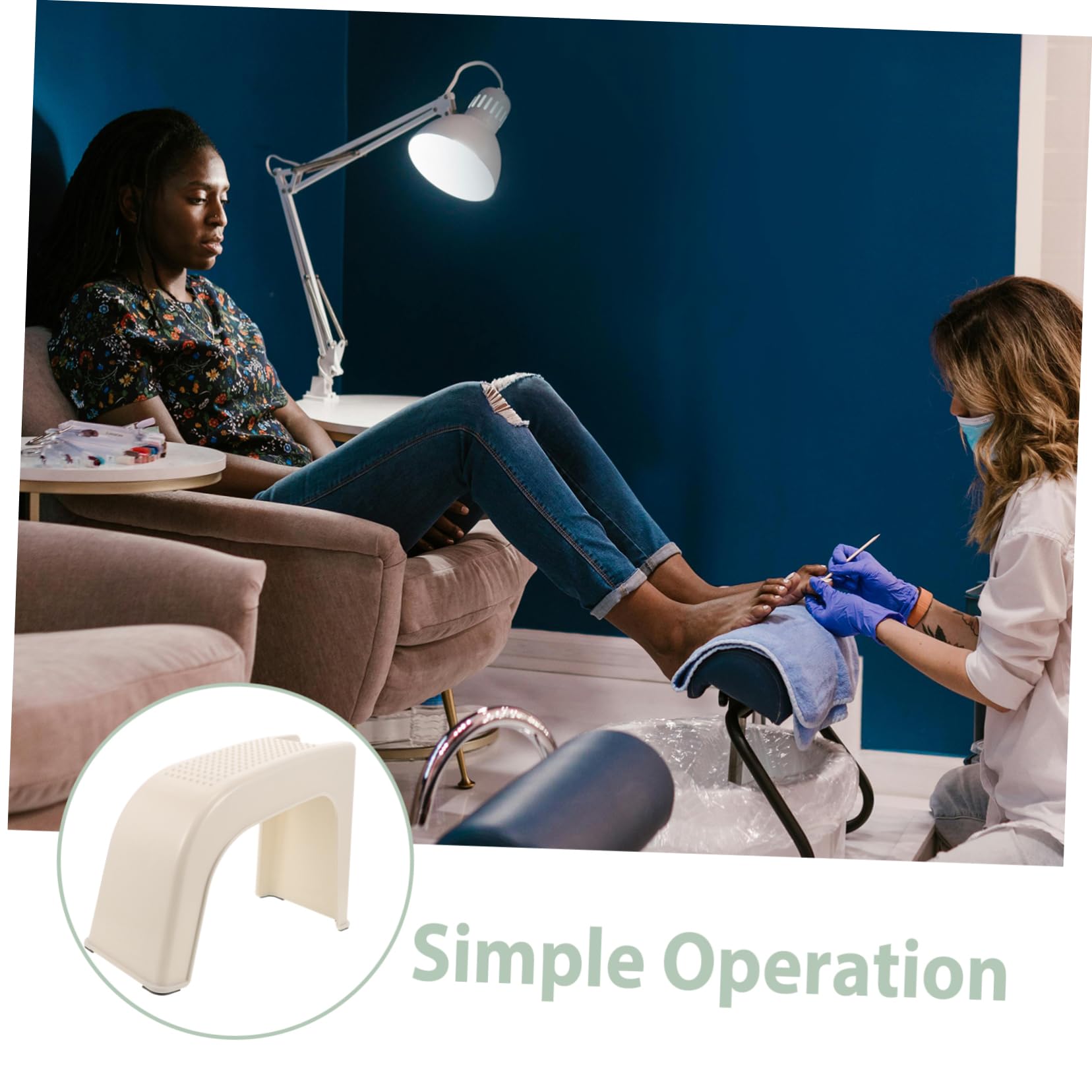 VICASKY Manicure Footrest Shower Foot Rest for Legs Toilet Foot Stool Multi-Room Use