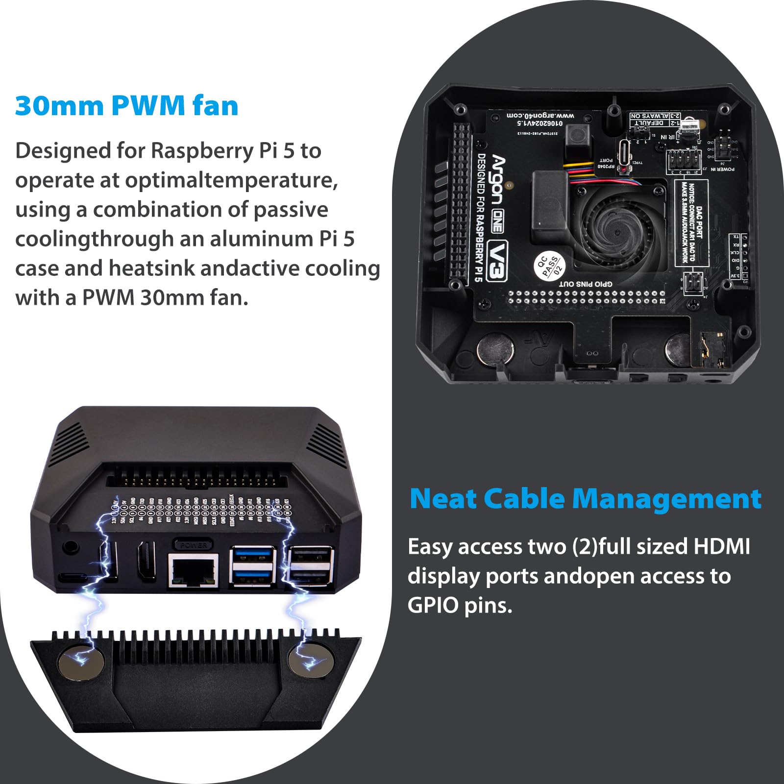 GeeekPi Argon ONE V3 Obudowa dla Raspberry Pi 5