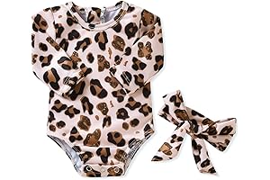 Aalizzwell Baby Girls One Piece Long Sleeve Rashguard Swimsuit