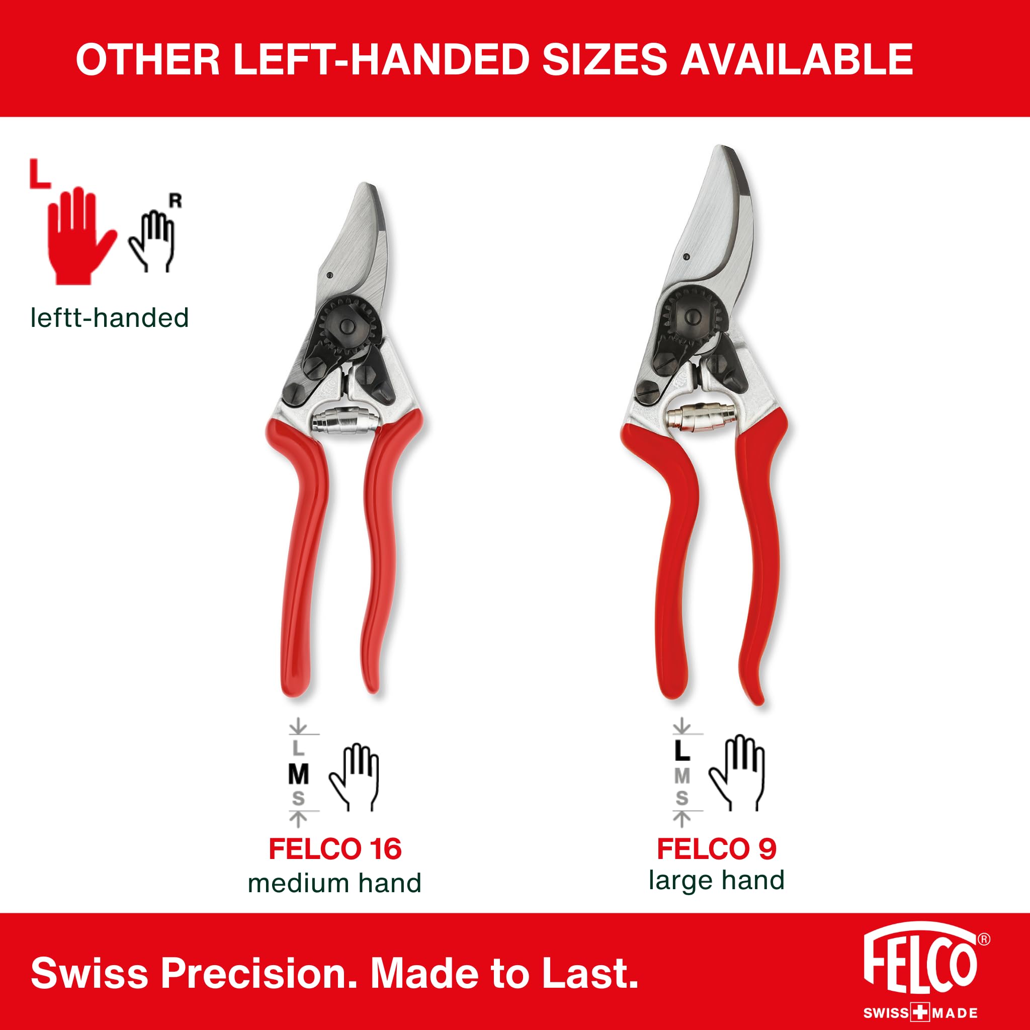 FELCO 6 Elite tijeras de podar para diestros, manos medianas, 20 mm | Versión Elite con mangos de piel suave y cuchilla F-Tech negra, para un agarre elegante y duradero. Swiss Made.