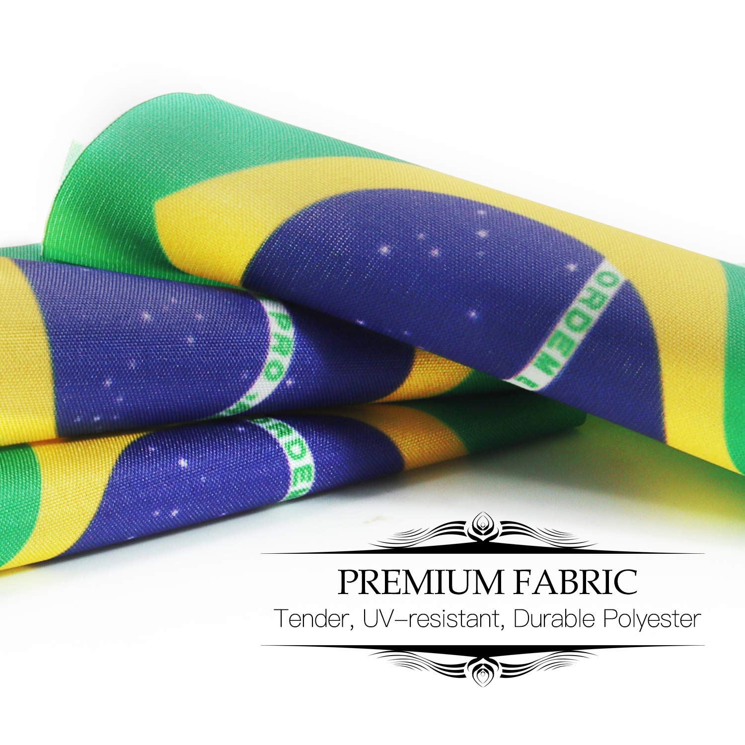 Bandiera Da Tavolo Del Brasile, 22,9 X 15,2 Cm, Con Bandiera Da - Foto 11