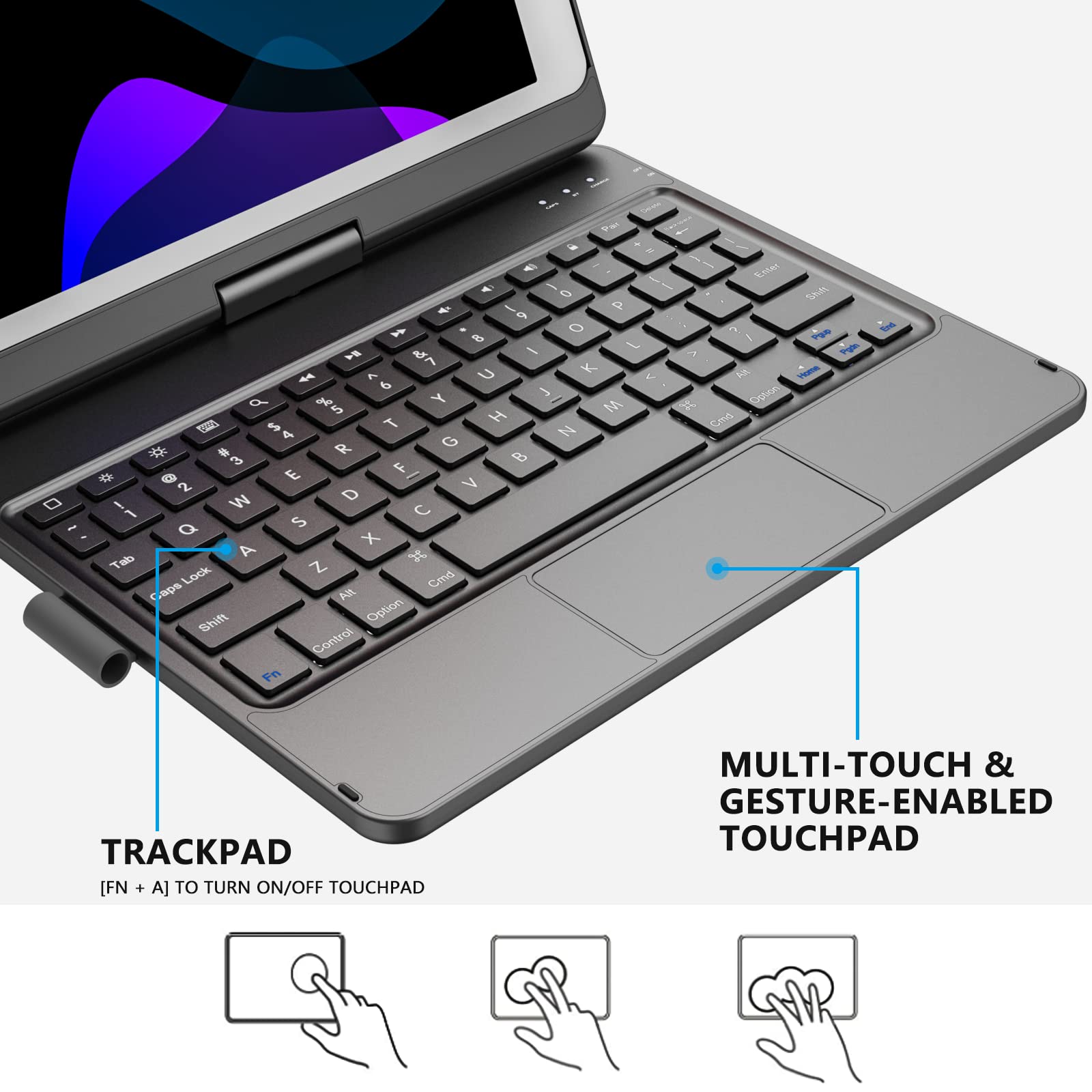 iPadキーボード付きケース ipad 10.2 第9世代/第8世代 キーボード アイパッド ケース