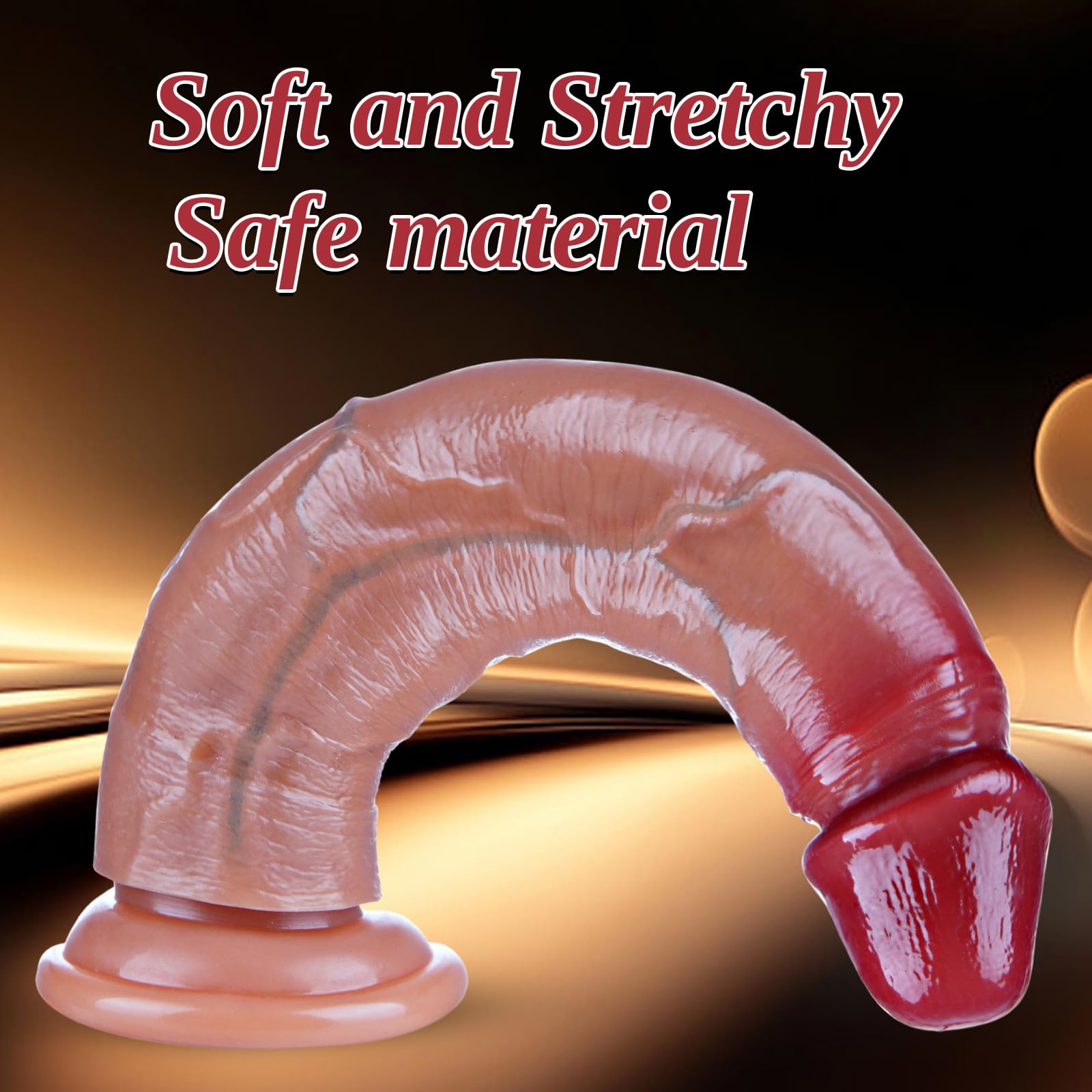 Fallo gigante realistico da 26 cm con pelle scivolosa e dildo in silicone a doppia densità ispessito Fallo grasso punto G con forte ventosa per uomini e donne Fallo strap-on per sesso vaginale o anale