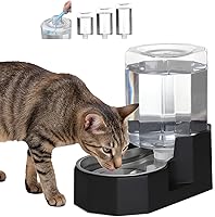 Sfozstra 5L Automatic Gravity Dog Water Dispenser - Stainless Steel Spill-Proof Bowl, Easy Clean, No Electricity for Cats & Dogs