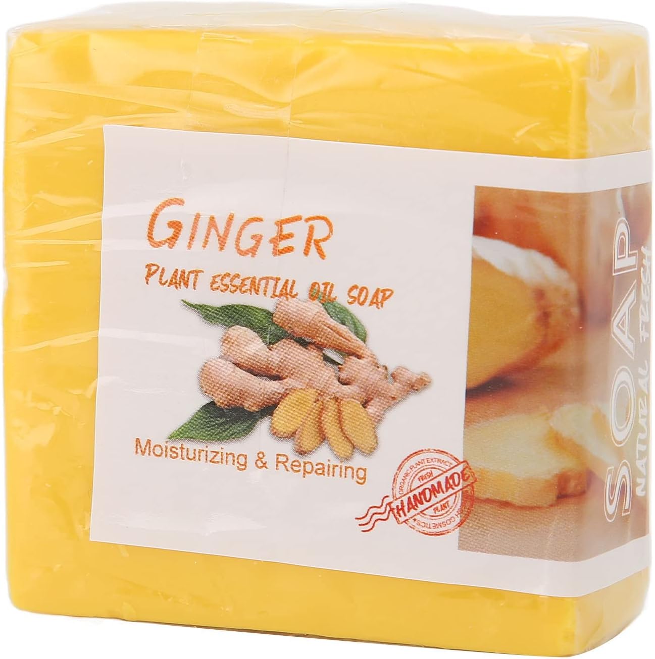 Organic Ginger Soap, Refreshing Moisturizing Lymphatic Organic Ginger