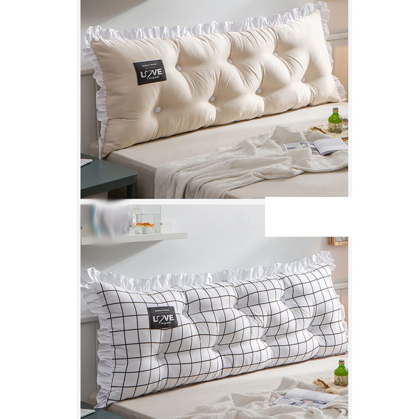 Amazon｜[LSDZW] ヘッドボードクッション ベッドクッション 120*60cm