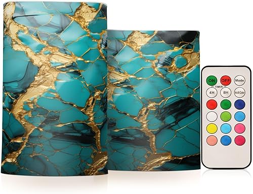 Vista 204 de Velas parpadeantes sin llama, velas LED moradas de mariposa lavanda con temporizador remoto, juego de 2 velas a pilas para San Valentín, boda