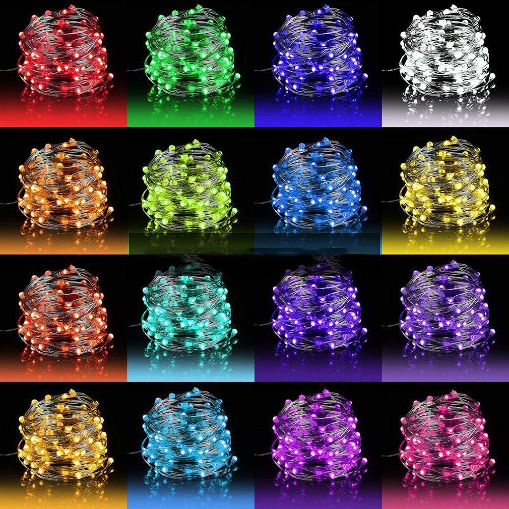 OMIKA LED Fairy Lights 33FT 100 LEDs Battery Operated String Lights ...
