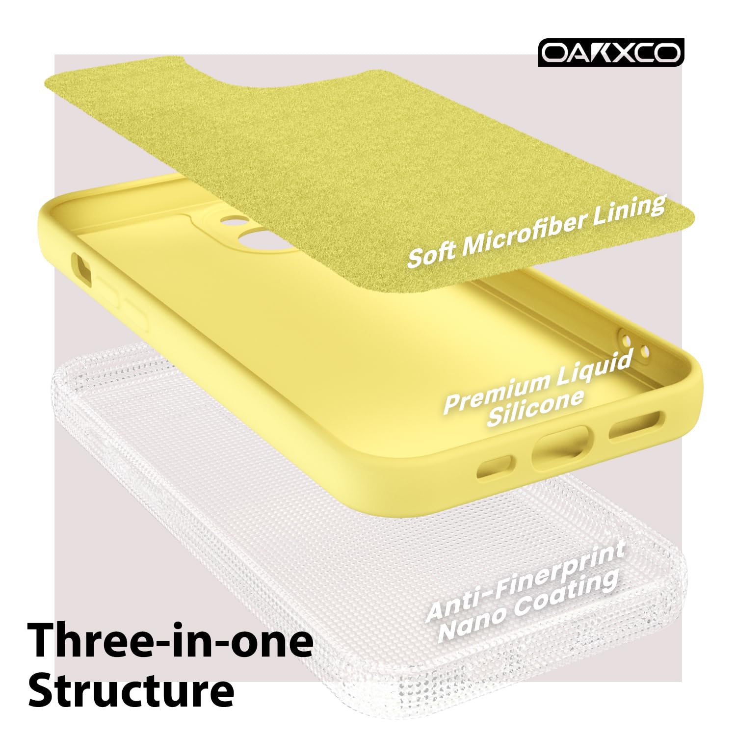 oakxco for iPhone 16 Pro Max Case Liquid Silicone, Soft Rubber Gel Elegant Aesthetic Basic Simple Cover, Cute Thin Slim TPU Matte Solid Color Plain Smooth Case for Women Girl, Light Pink — view 1045