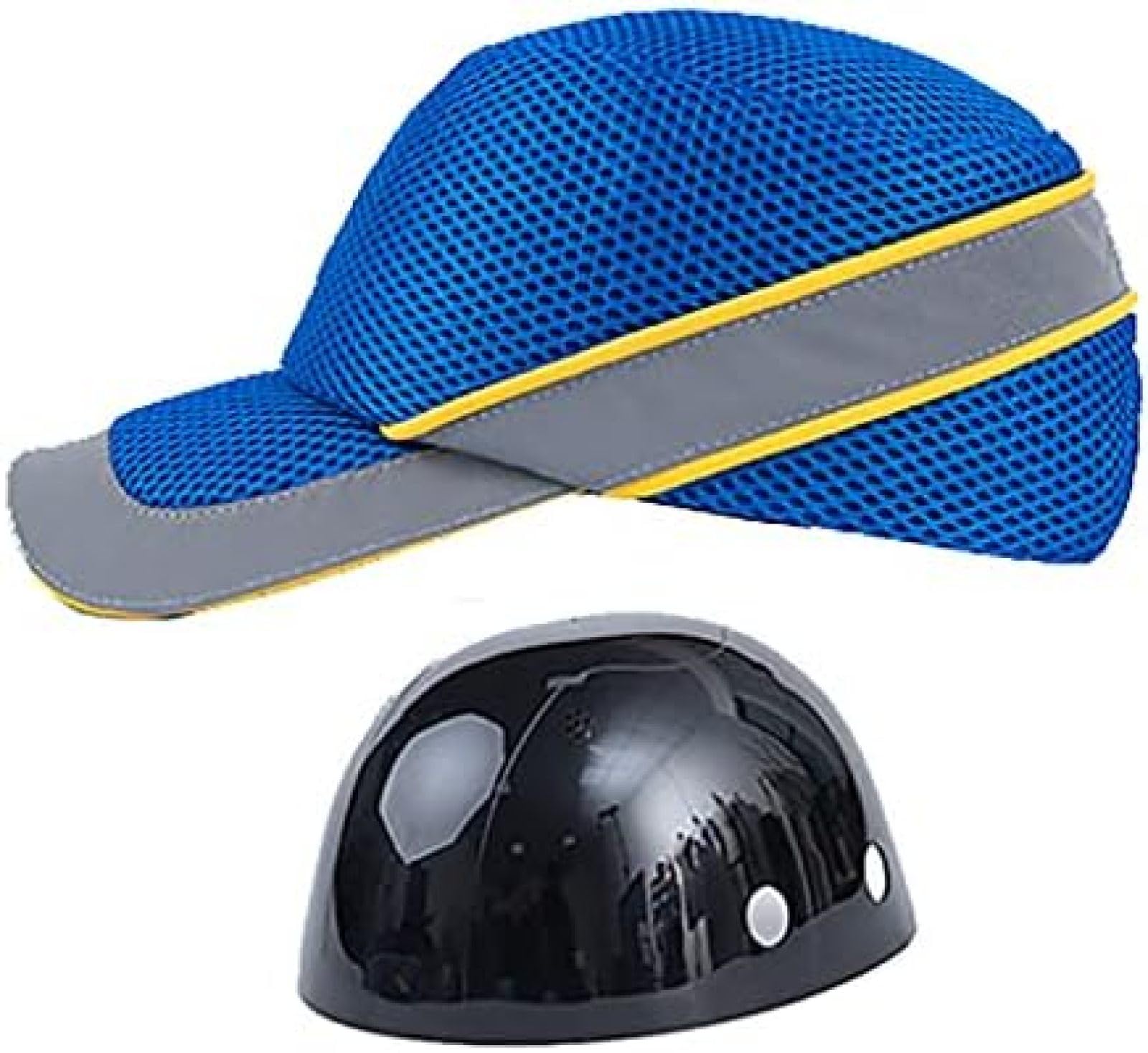 Casco de Seguridad Gorra anticolisión Gorra de béisbol portátil Ligera Carcasa Interior de ABS Tela de algodón cómoda Banda para el Sudor Engrosada Tamaño de Almohadilla EVA 58-62 CM Muchos