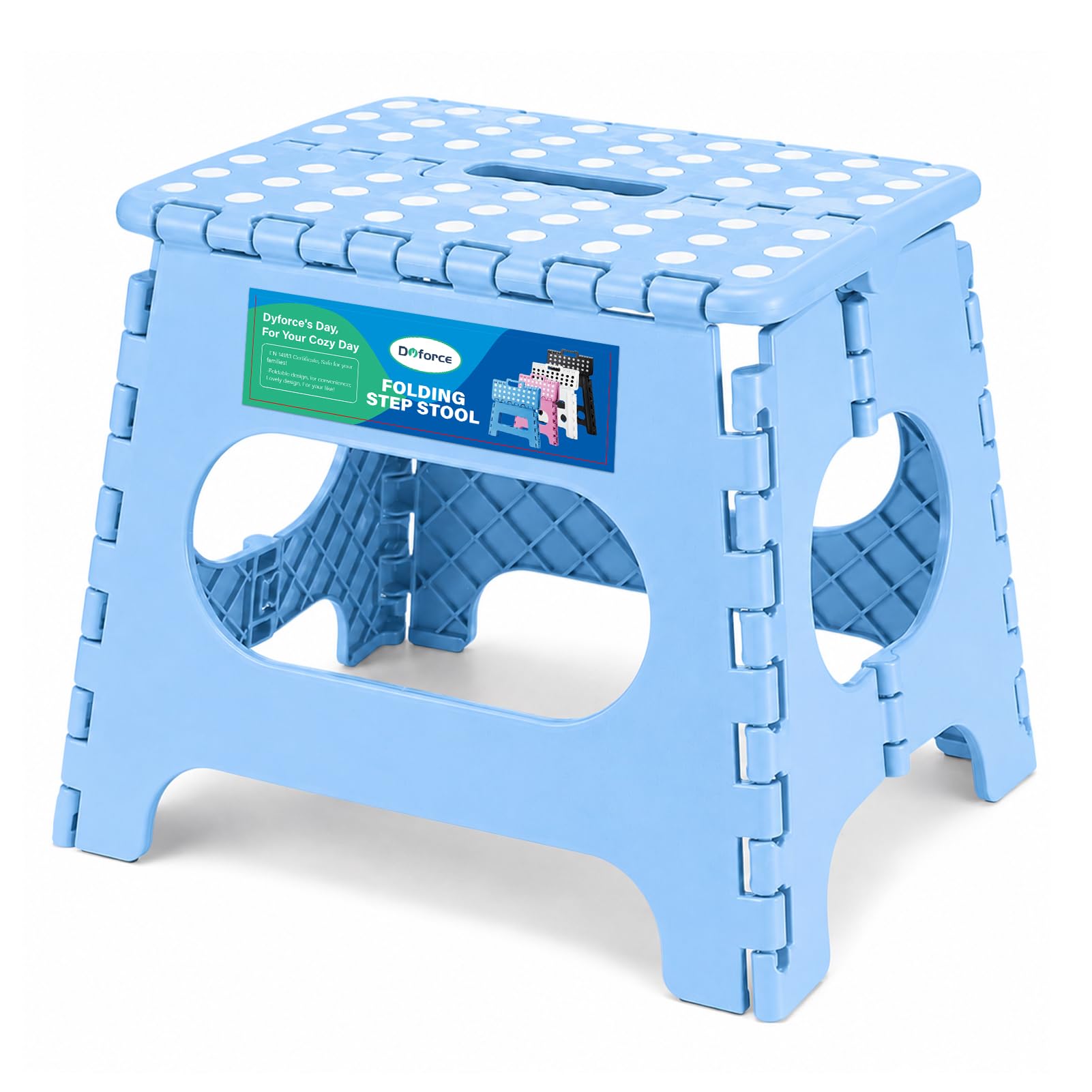 Dyforce Kids Step Stool 11 Inch, 300lbs Folding Step Stool for Adults
