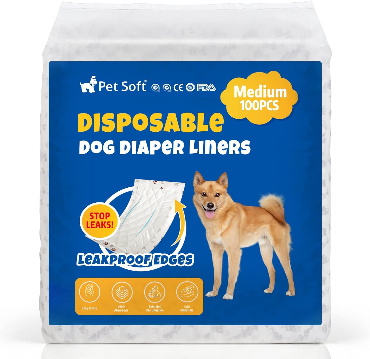 Pet Soft Dog Diaper Liners Disposable Diaper Pads Fit to