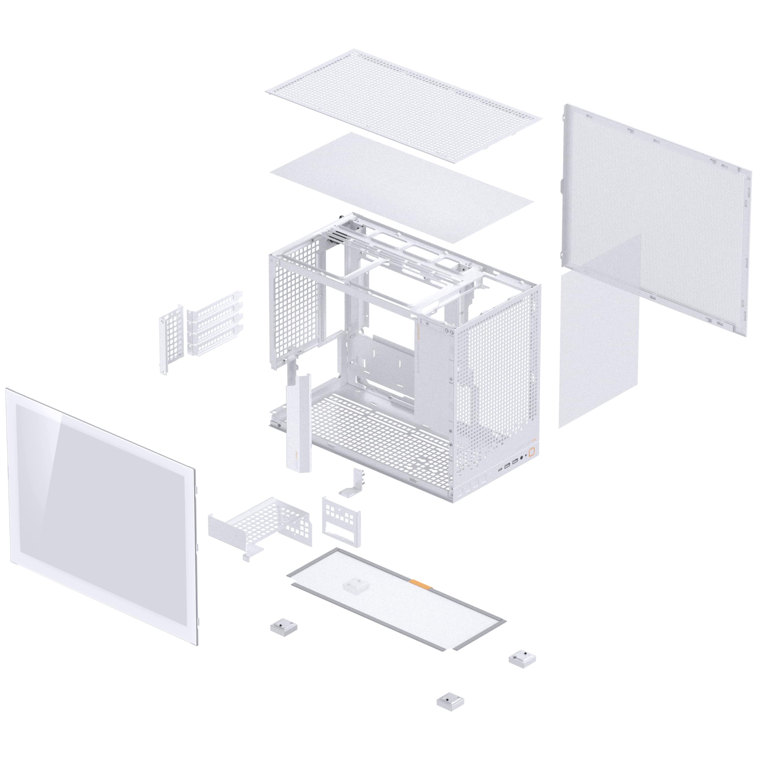 Jonsbo D32 PRO Case PC Bianco – Case mATX compatto con supporto Back-Connect, vetro temperato, filtri antipolvere e raffreddamento high-end