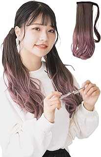 [ブライトララ] ウィッグ ポニーテールグラデーション エクステ 自然 ポニーテールウィッグ つけ毛 f095-RTH