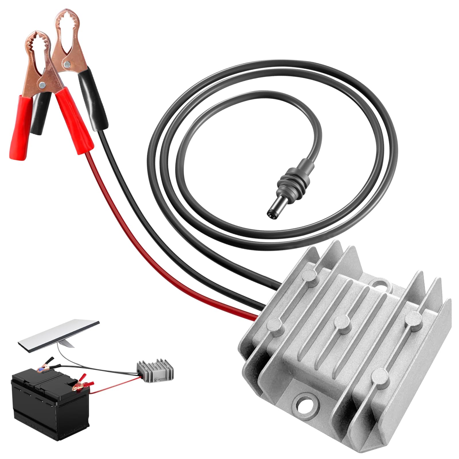 Starlink Mini 12V Adapter DC Step Up Converter with Clip, 10-16V Input, 20V 3A Max Output, DC Plug,3.2ft Cord (for Starlink Mini)