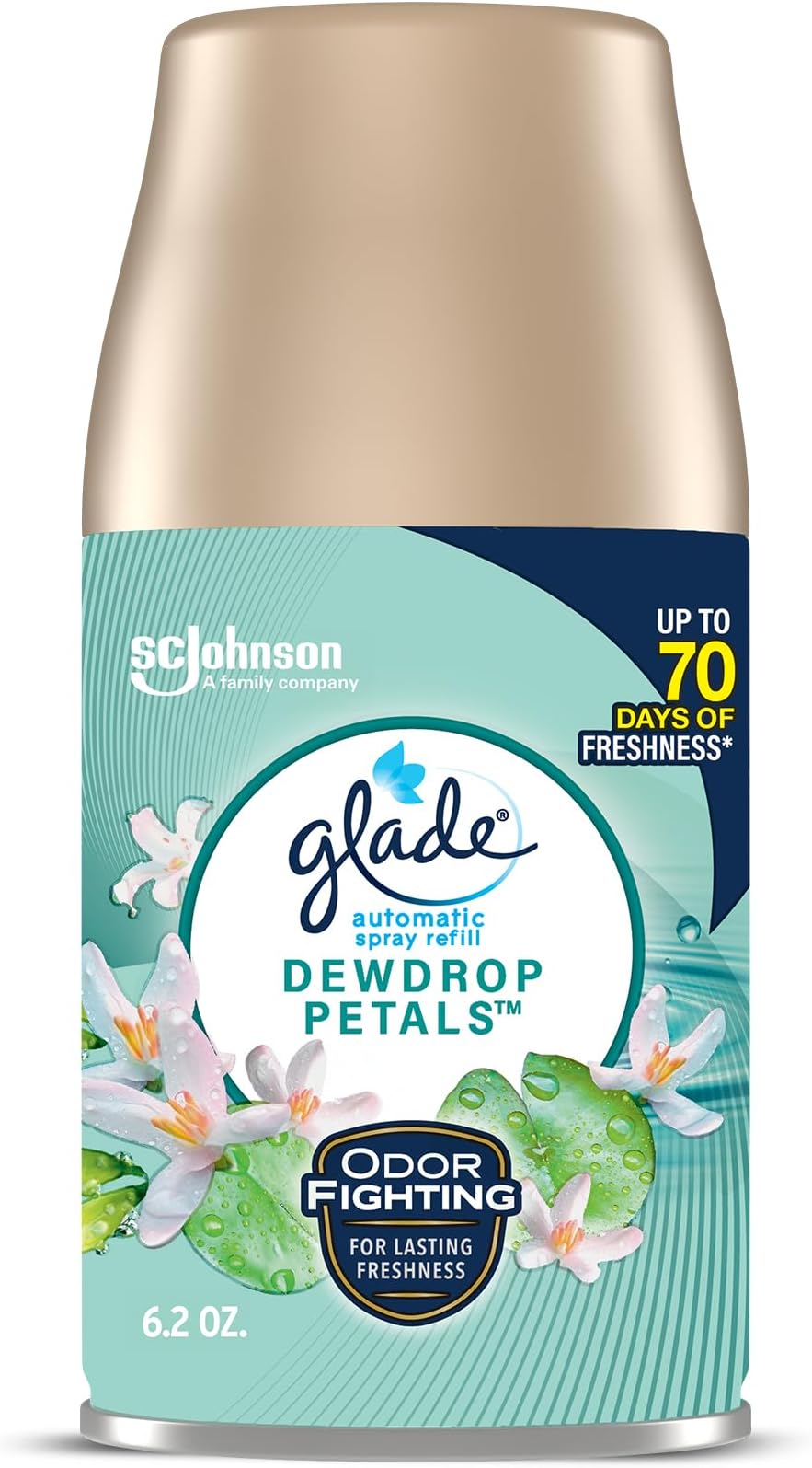 Glade Automatic Spray Refill, Dewdrop Petals, Scented Air Freshener for Home and Bathroom, 6.2 Oz