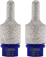 Vista 9 de SHDIATOOL Brocas de fresado de dedo de diamante de 0.394 in de ampliación y formación de agujeros existentes de bisel redondo para azulejos