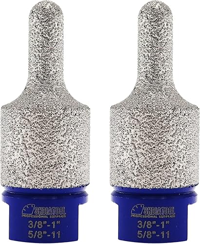Miniatura 9 de SHDIATOOL Brocas de fresado de dedo de diamante de 0.394 in de ampliación y formación de agujeros existentes de bisel redondo para azulejos