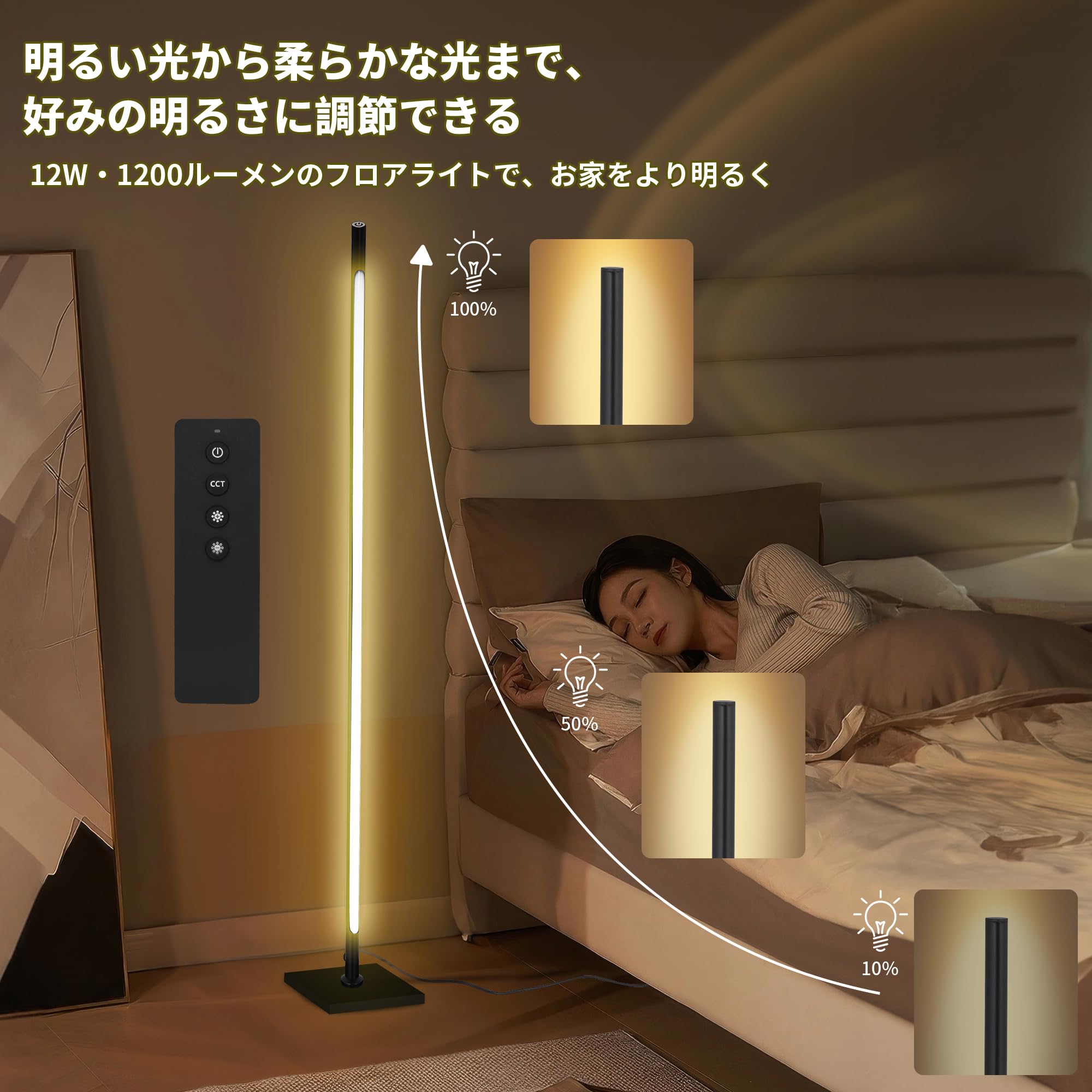 Amazon.co.jp : Wio Mio LED 無段階調光調色 3色温度調光 リモコン付き