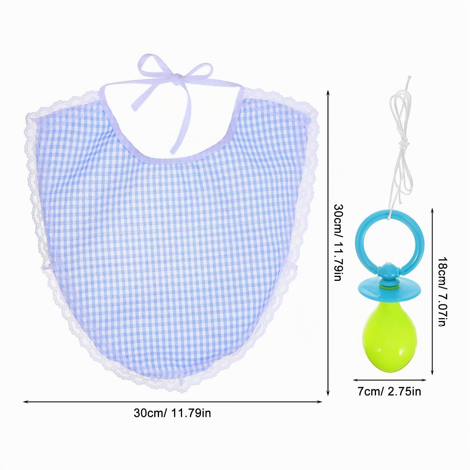 VALICLUD Disfraz de Bebe Adulto 2 Juegos de Gorro y Chupete para Fiestas y Eventos, Accesorios para Bebés Diseño Llamativo y Durabilidad Prolongada