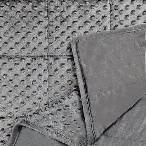 Miniatura 4 de ALANSMA - Manta con peso reversible para todas las estaciones, abrigada y fresca, tela minky de terciopelo de lujo, para disfrutar dormir en