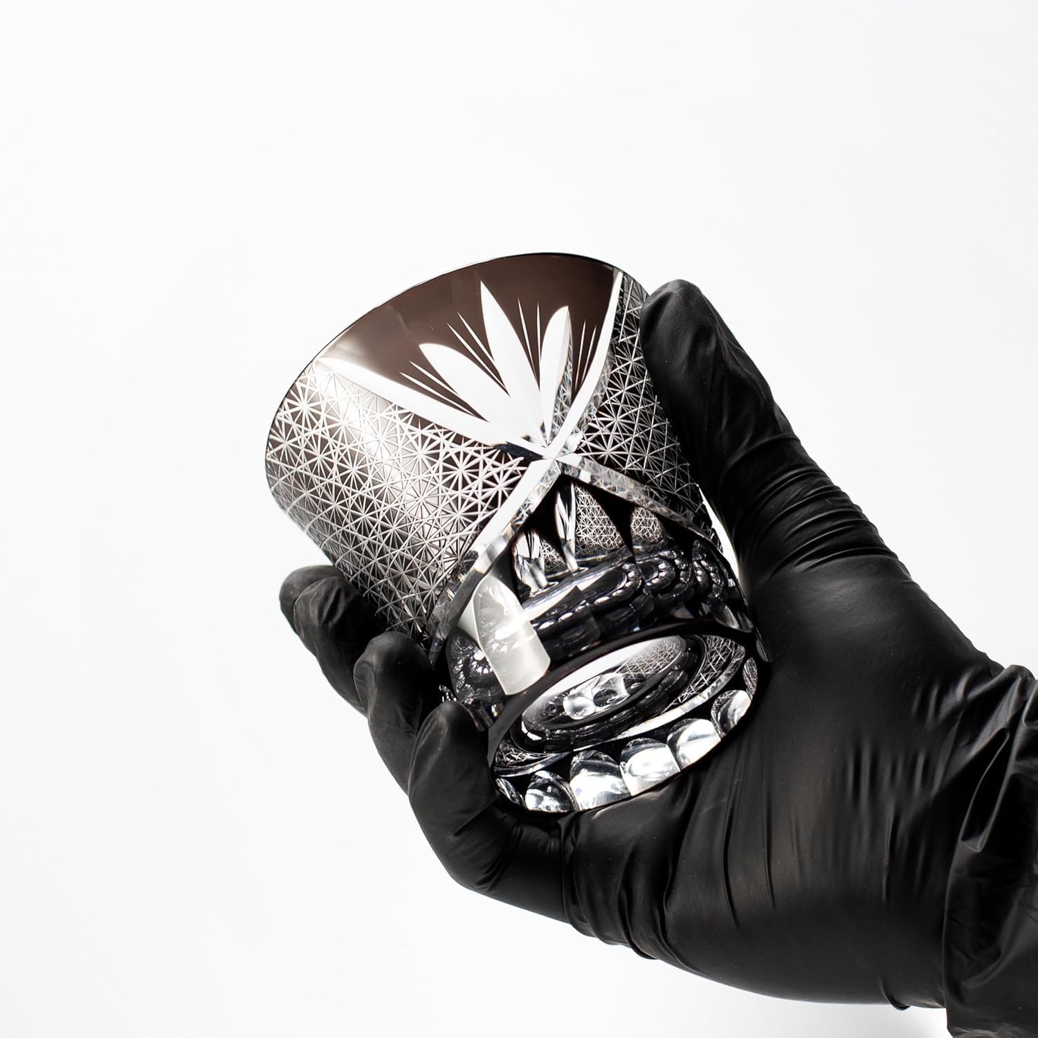 Edo Kiriko Whiskey Glass – Luxury Lead-Free Hand Cut Crystal Whiskey Glass with Gift Box| 260ml Elegant Old Fashioned Tumbler for Whisky, Cocktails– Gift for Men & Women & Dad (Black) - Image 7