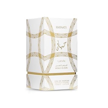 Lattafa Hayaati Gold Elixir Eau De Parfum Spray for Unisex، 3.4 Ounce