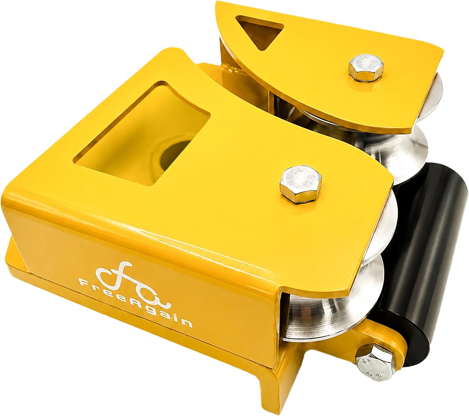FreeeAgain Quick Installation Side Puller Recovery Tool for Vehicle Towing & Angled Winching - 9,000 lbs WLL Powder Coated Steel Compatible with Steel & Aluminum Flatbed Trailers